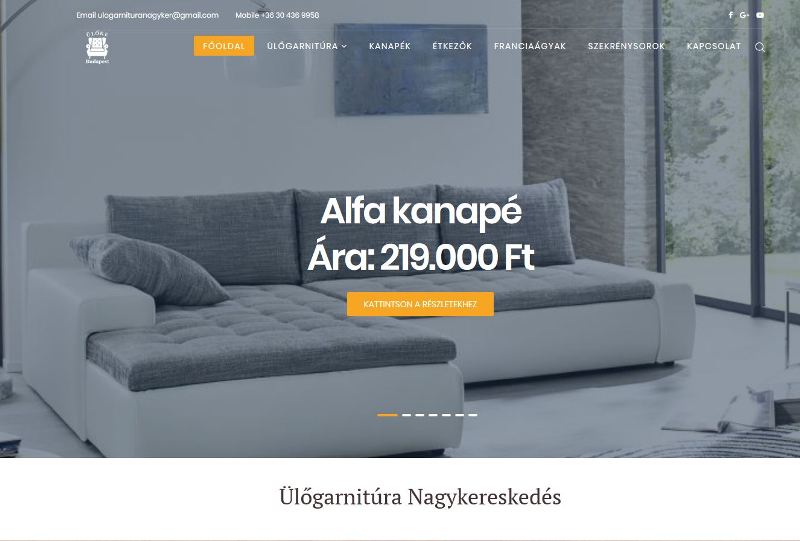 40-50%-kal olcsóbbak, mint a kiskereskedelmi, többi bútorüzlet árai a kanapék, ülőgarnitúrák, bőrbútorok, franciaágyak, és egyéb alkalmatosságok 
