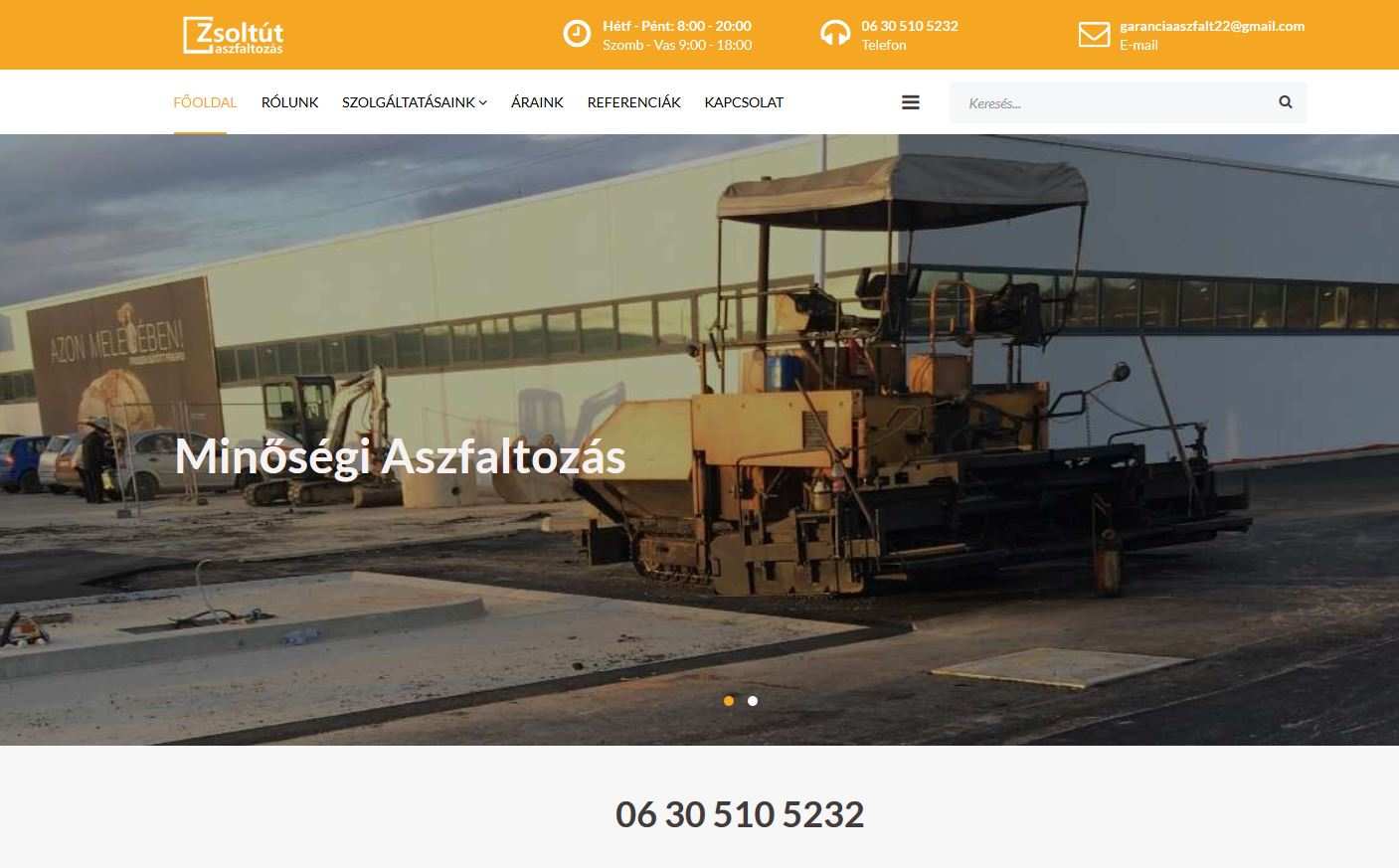 Azfaltozás és útburkolat festés